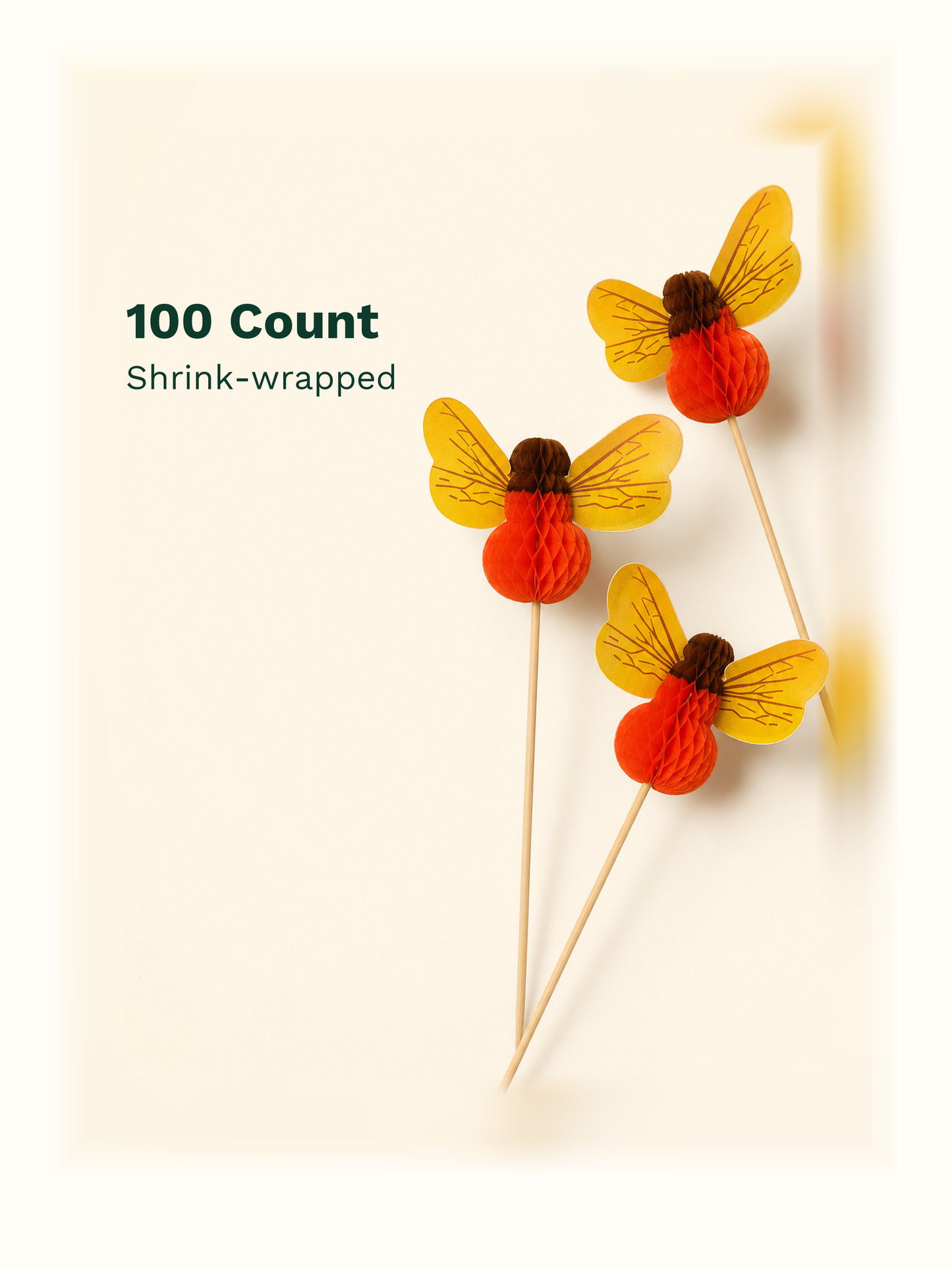 4-Inch Bee Party Picks, 100 Count — Pack facts (8 of 8)