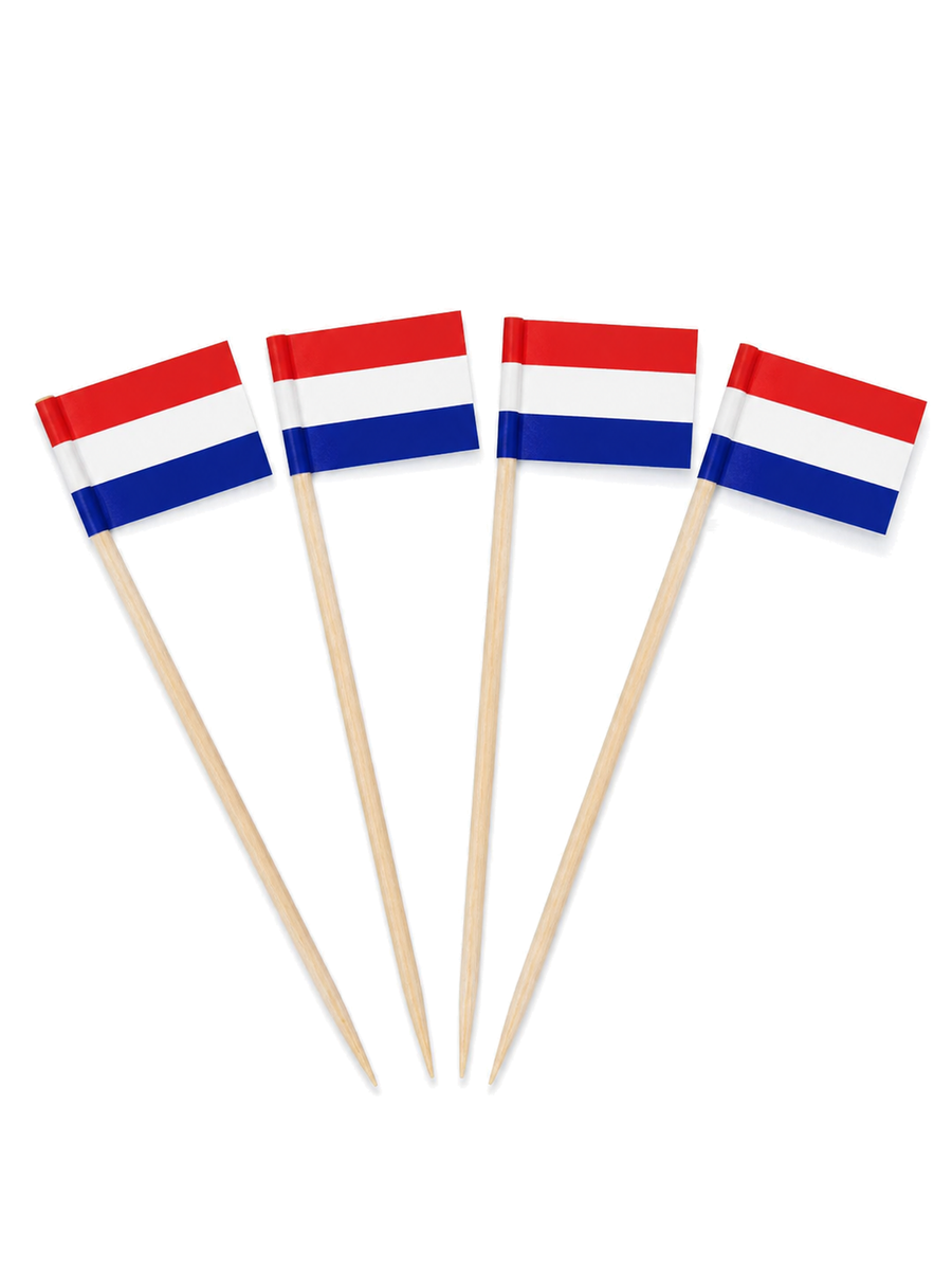 Netherlands Flag Picks, 100 Count — White background hero (1 of 8)