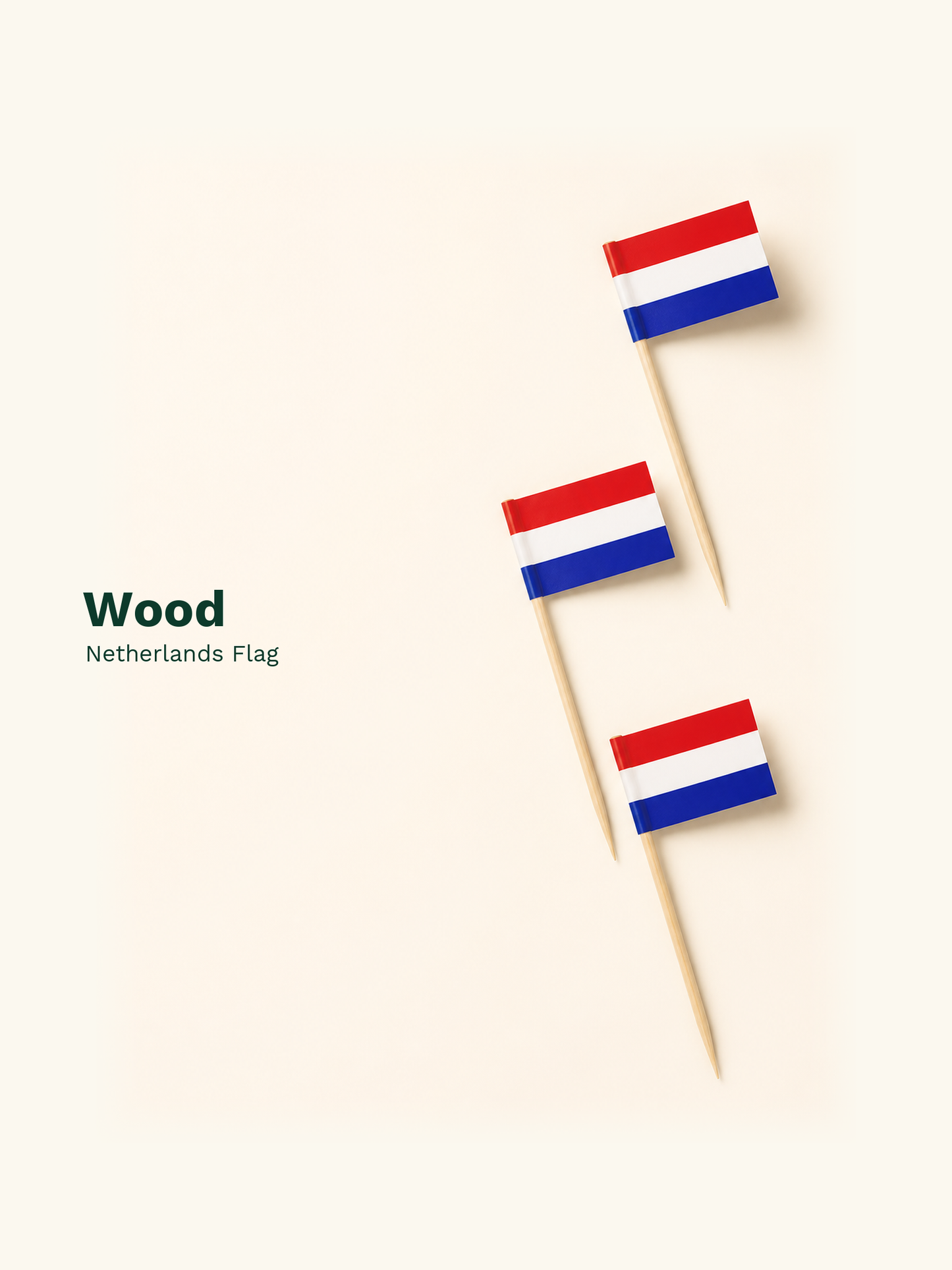 Netherlands Flag Picks, 100 Count — Material and pattern information (6 of 8)