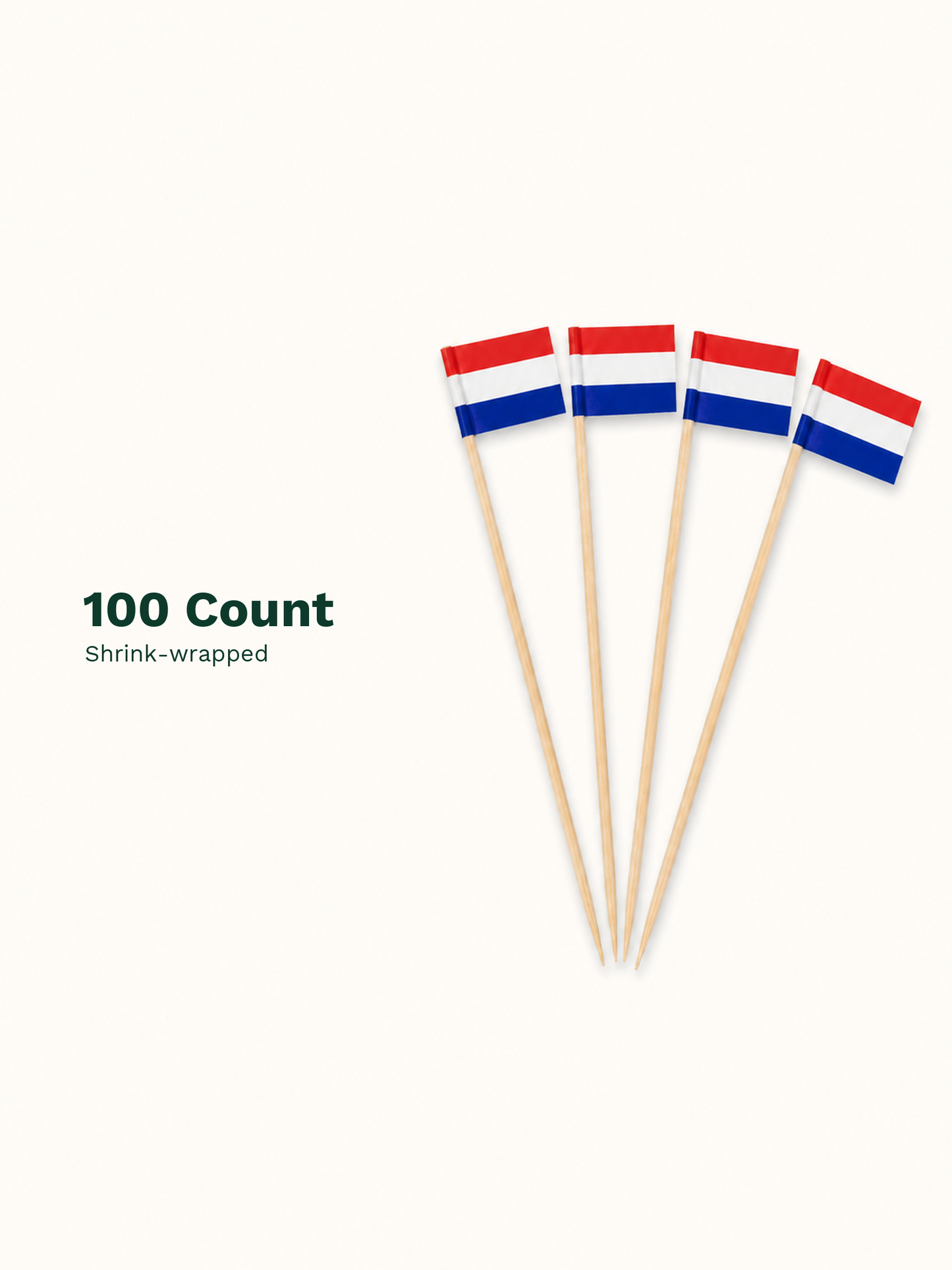 Netherlands Flag Picks, 100 Count — Pack facts (8 of 8)