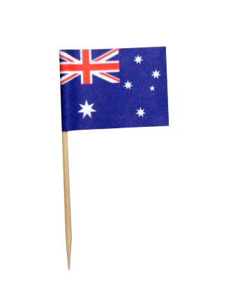Australia Flag Picks, 100 Count