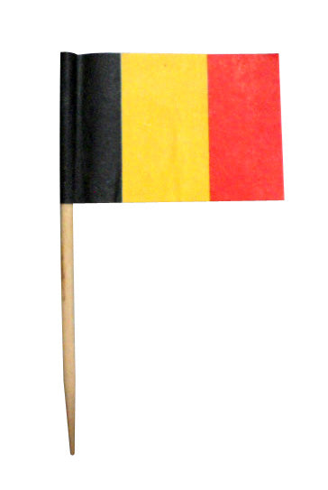 Belgium Flag Picks, 100 Count