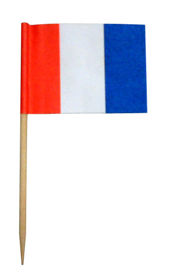 France Flag Picks, 100 Count