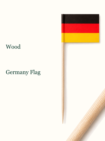 Germany Flag Picks, 100 Count — Material and pattern information (6 of 8)
