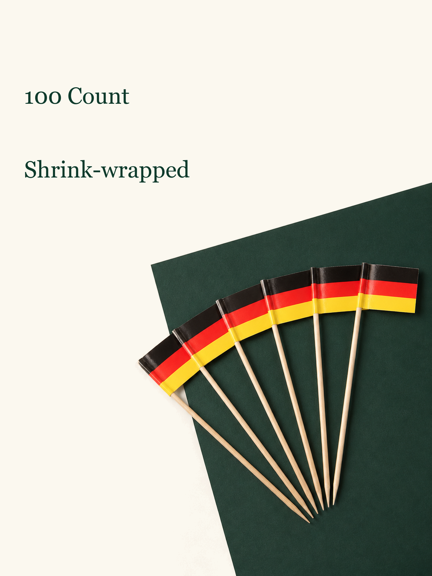 Germany Flag Picks, 100 Count — Pack facts (8 of 8)
