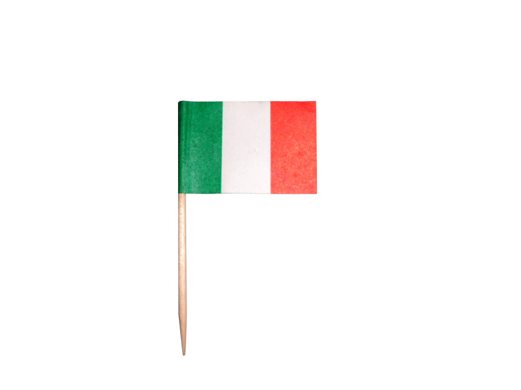 Italy Flag Picks, 100 Count