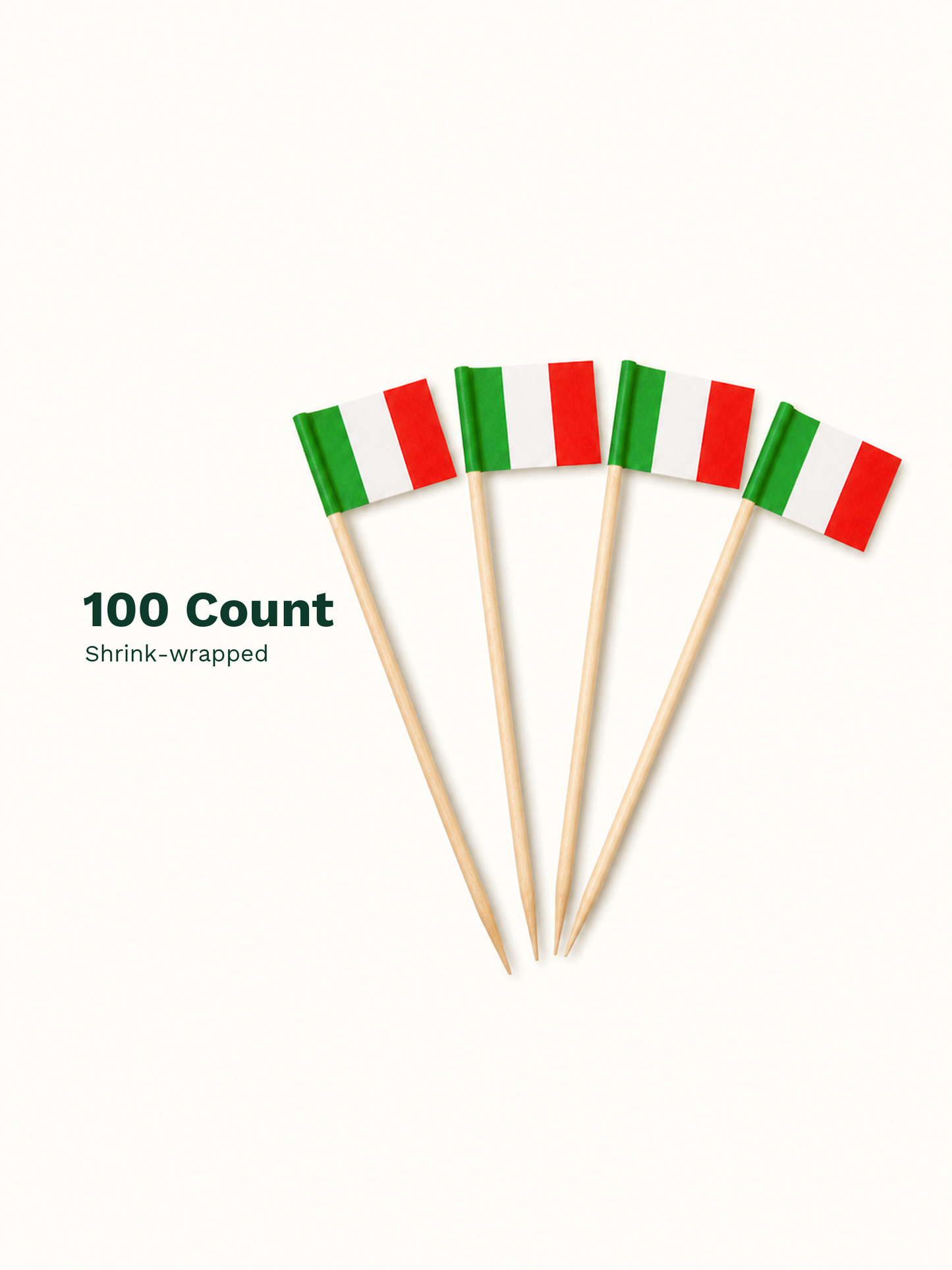 Italy Flag Picks, 100 Count — Pack facts (8 of 8)