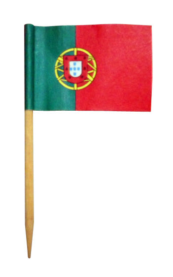 Portugal Flag Picks, 100 Count