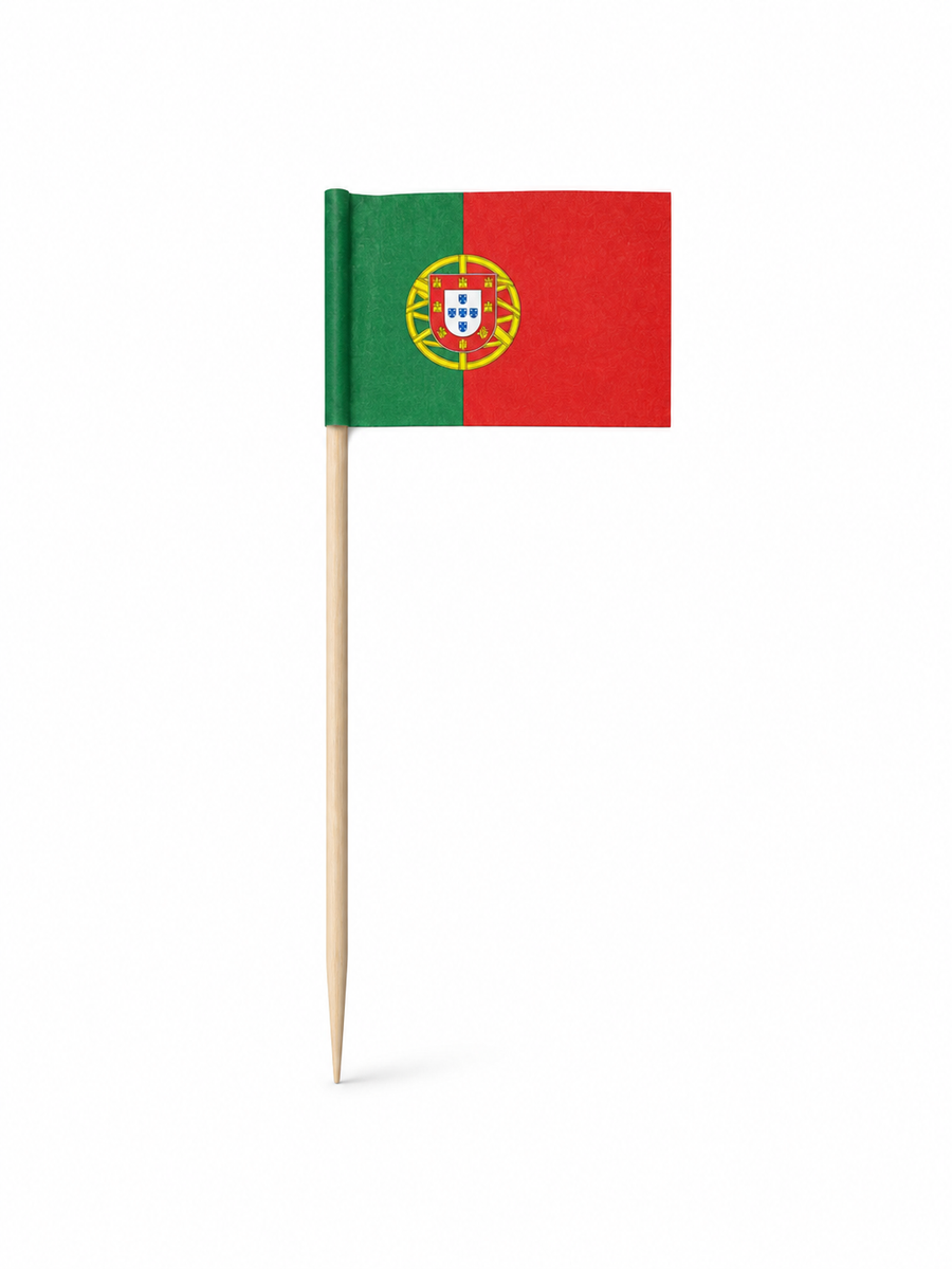Portugal Flag Picks, 100 Count — White background hero