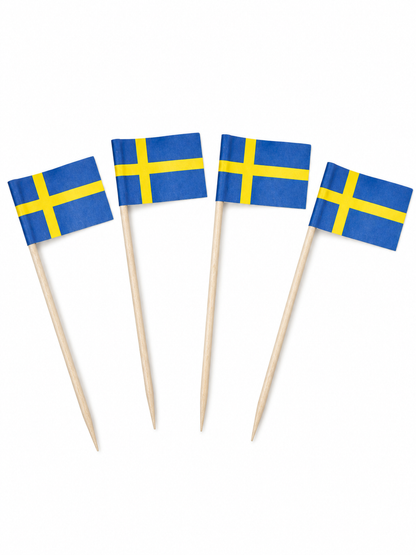 Sweden Flag Picks, 100 Count — White background hero (1 of 8)