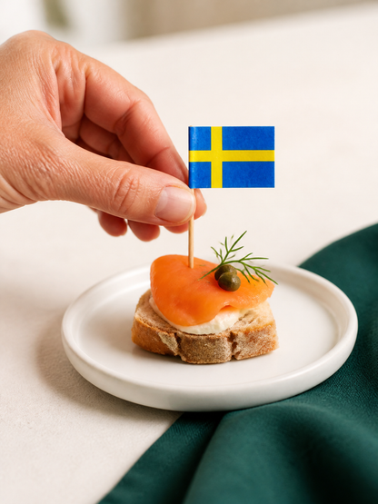 Sweden Flag Picks, 100 Count — In-use scale (4 of 8)