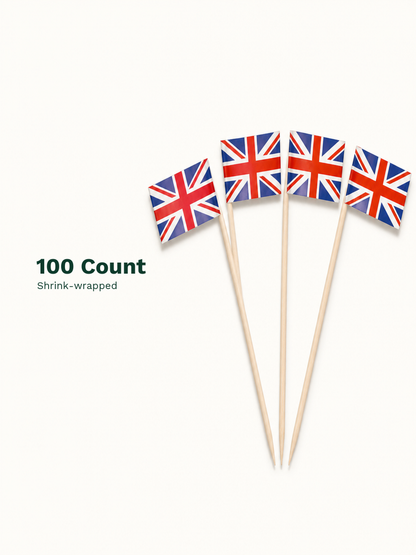 United Kingdom Flag Picks, 100 Count — Pack facts (8 of 8)