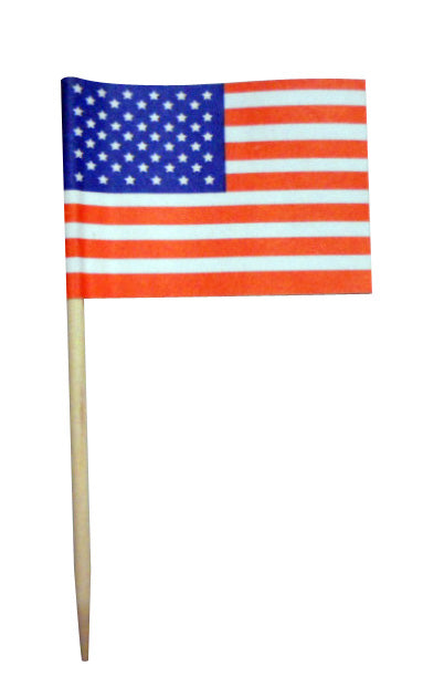 American Flag Picks, 100 Count