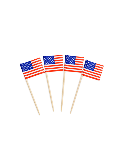 American Flag Picks, 100 Count — White background hero (1 of 8)