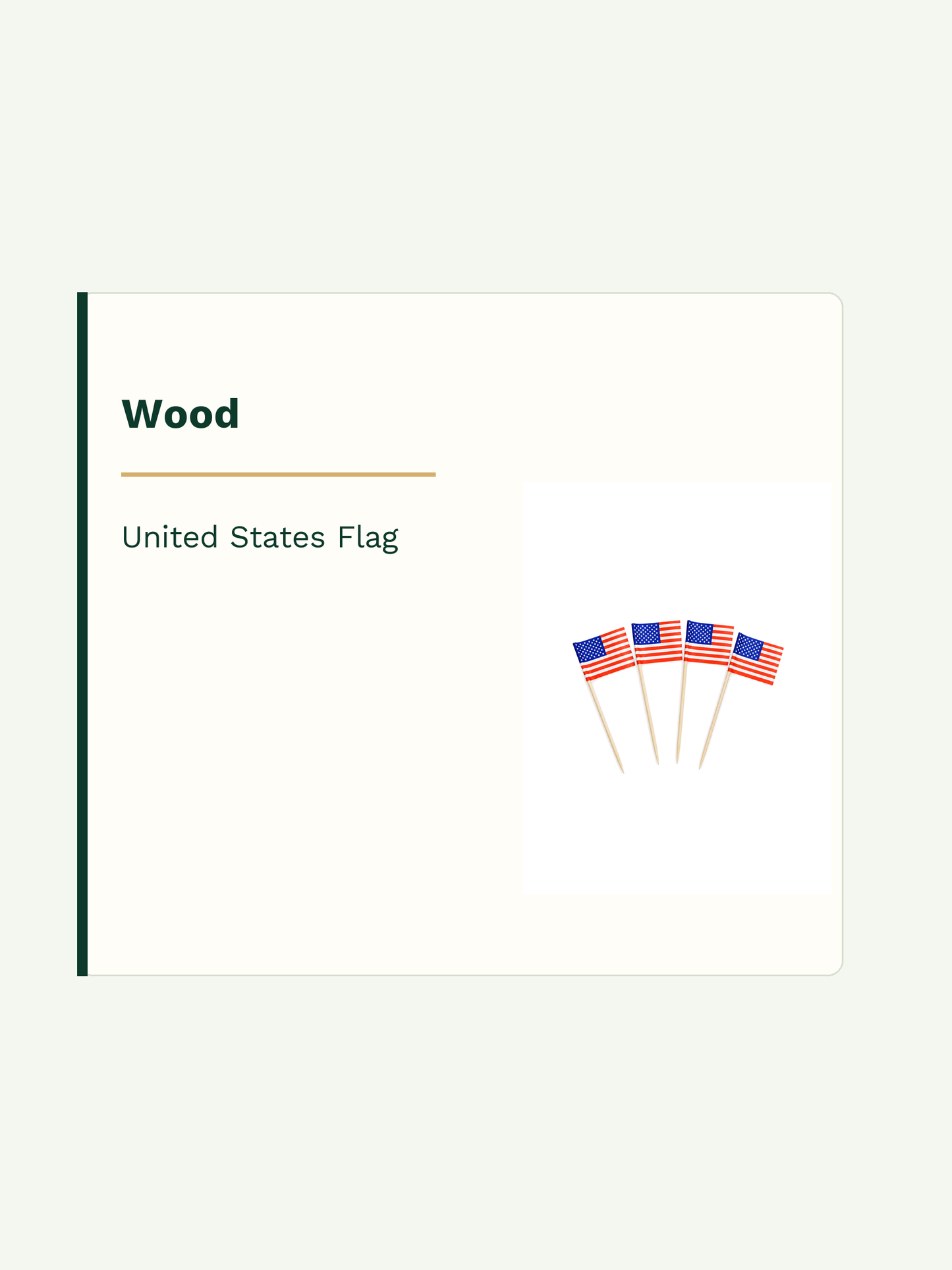 American Flag Picks, 100 Count — Material and pattern information (6 of 8)