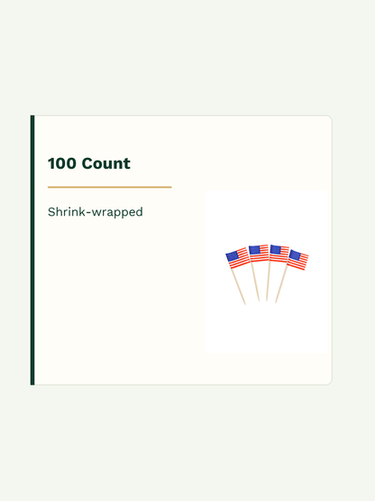 American Flag Picks, 100 Count — Pack facts (8 of 8)