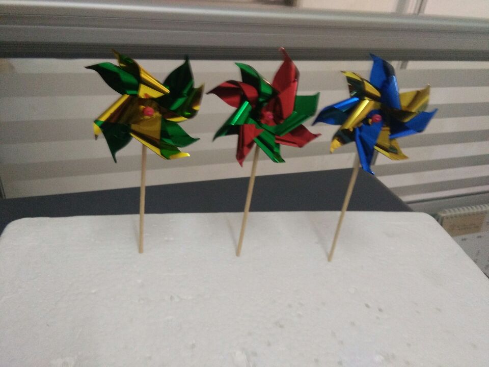 4-Inch Double-Layer Metallic Pinwheel Picks, 100 Count