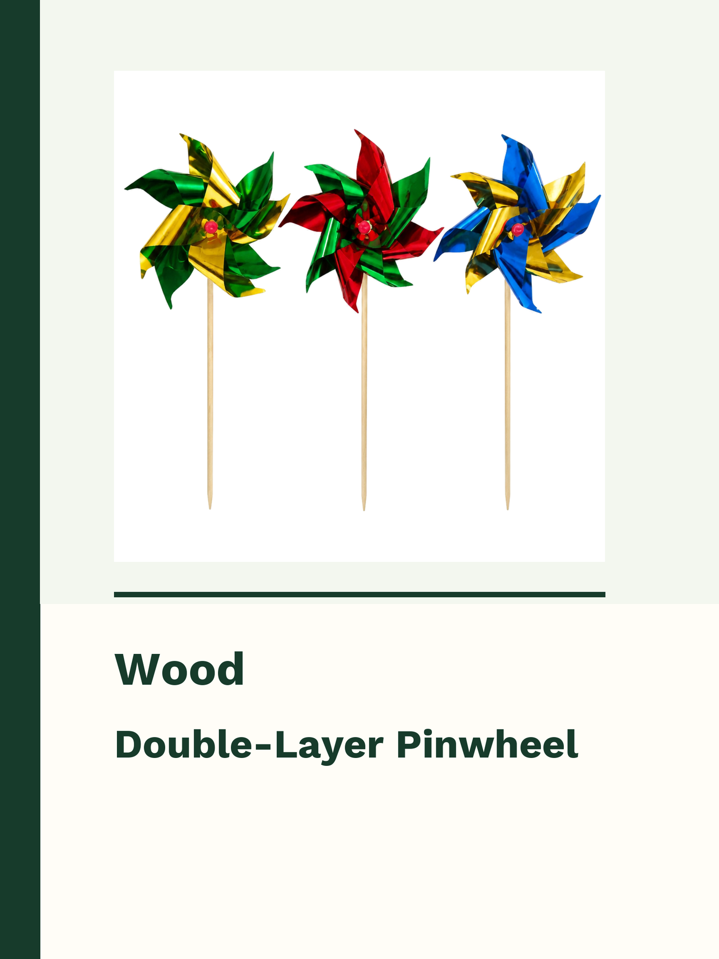 4-Inch Double-Layer Metallic Pinwheel Picks, 100 Count — Material and pattern information (6 of 8)