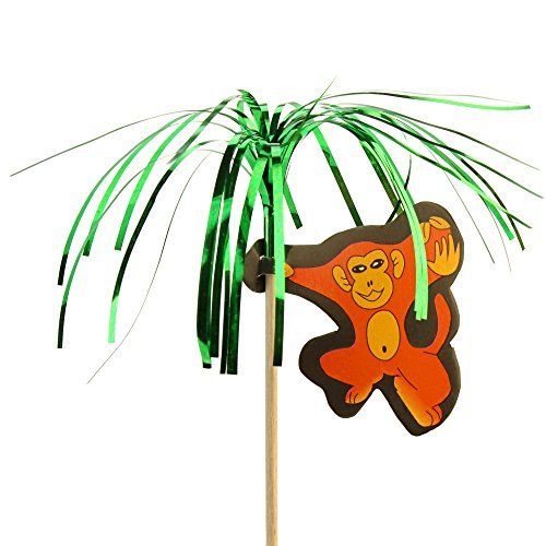 Monkey Figural Frill Picks, 100 Count