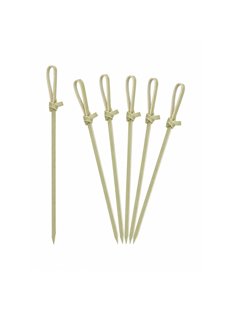 2.4-Inch Knotted Bamboo Picks, 100 Count — White background hero (1 of 8)