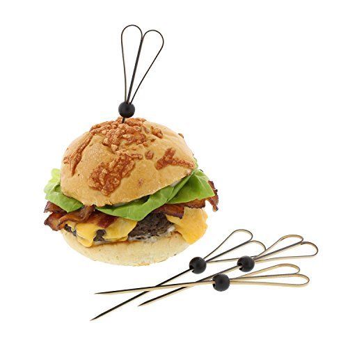 Black Heart-Loop Bamboo Picks, 100 Count detail 1