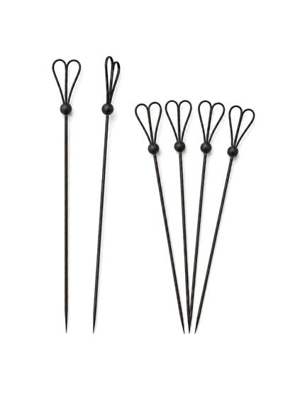 Black Heart-Loop Bamboo Picks, 100 Count — Multiple views (5 of 8)