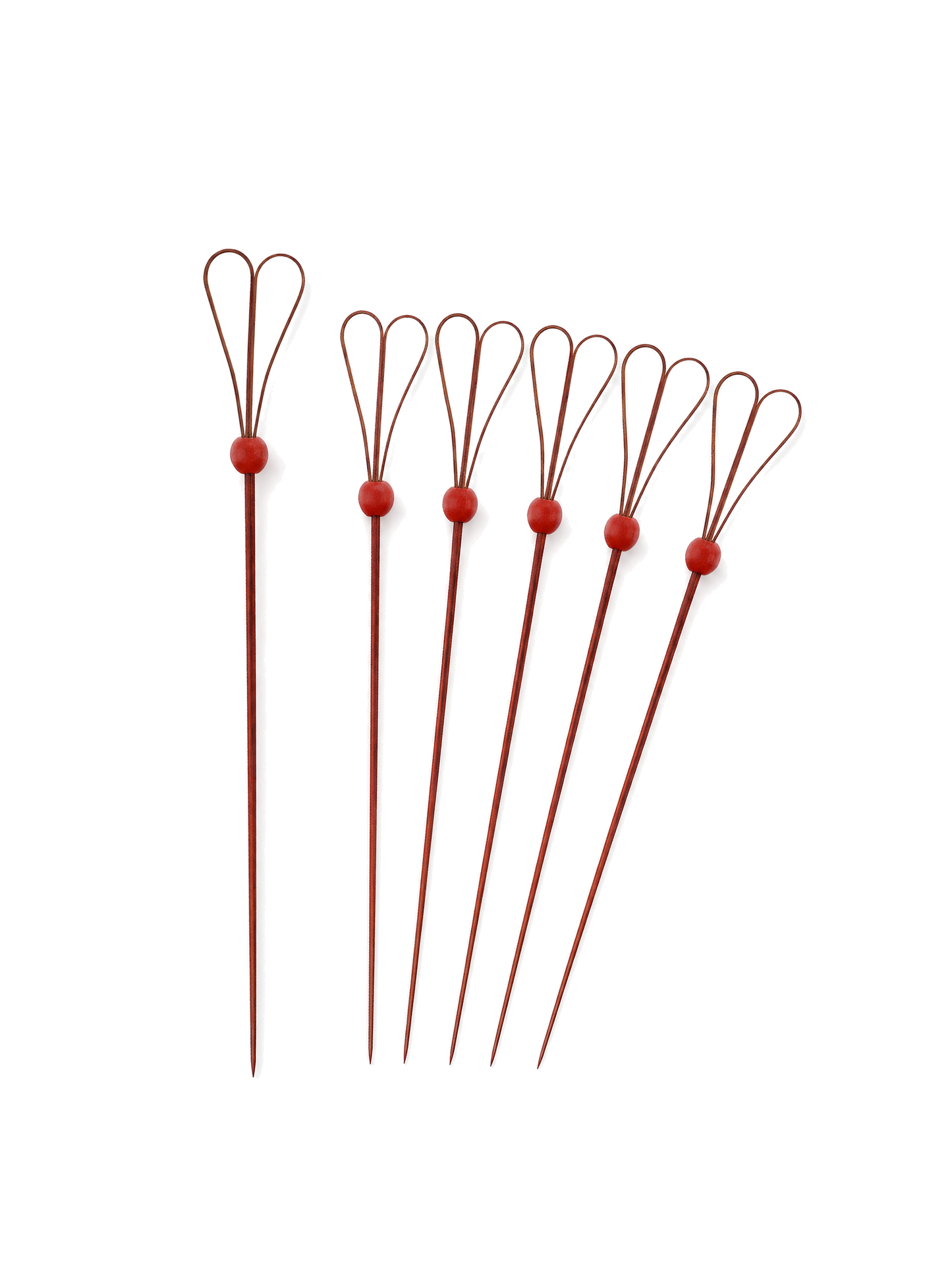 Red Heart-Loop Bamboo Picks, 100 Count — White background hero (1 of 8)
