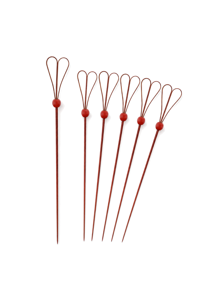Red Heart-Loop Bamboo Picks, 100 Count — White background hero (1 of 8)