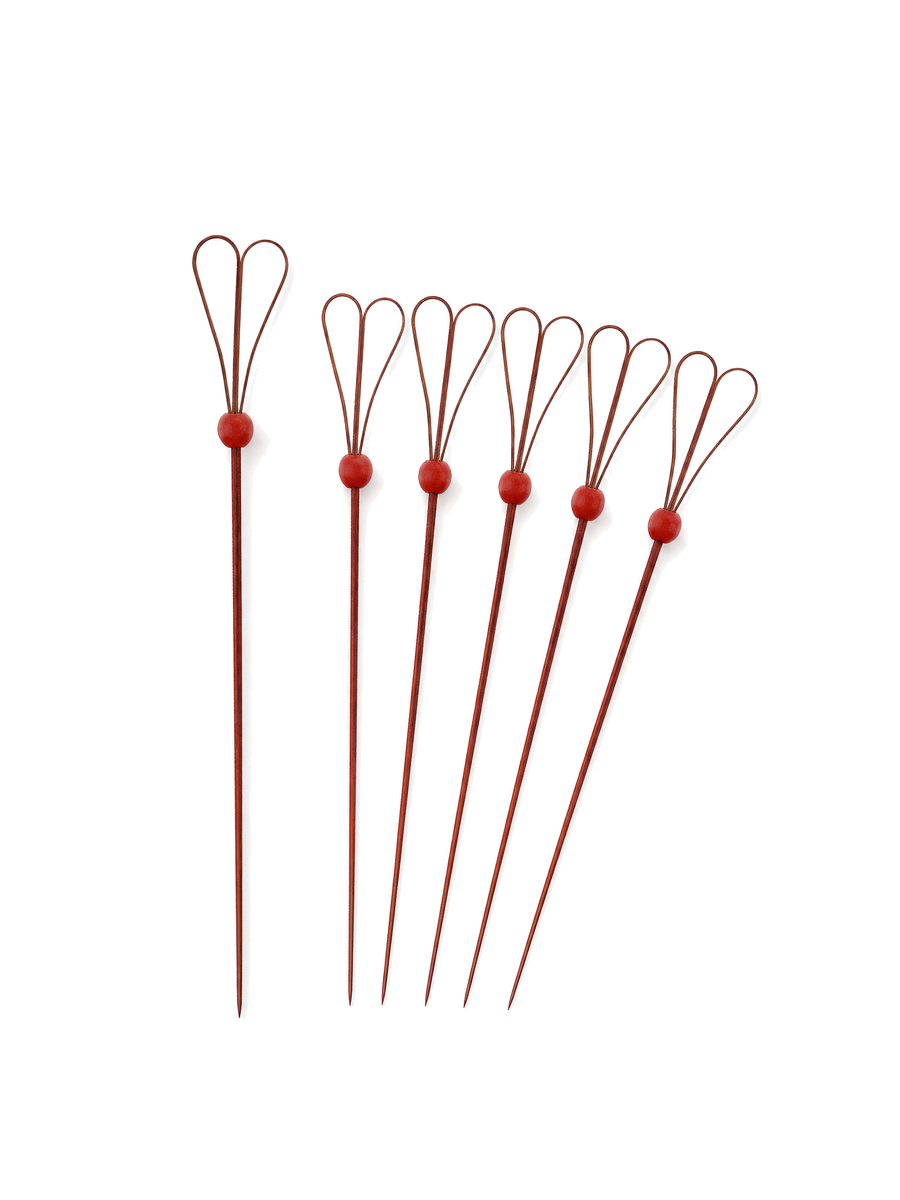 Red Heart-Loop Bamboo Picks, 100 Count — White background hero (1 of 8)