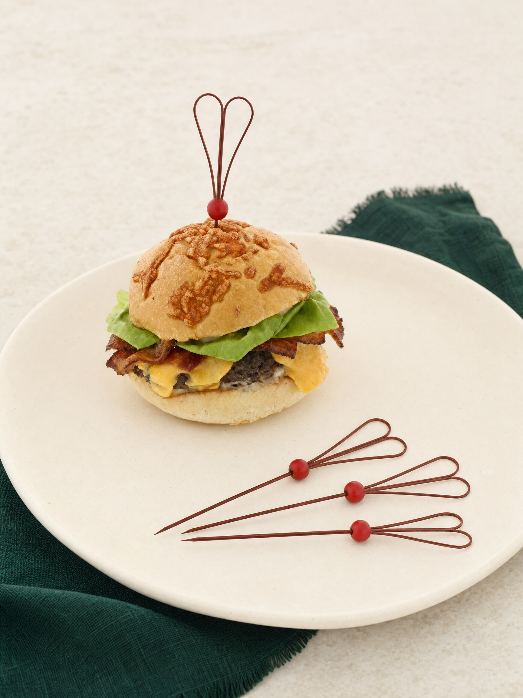 Red Heart-Loop Bamboo Picks, 100 Count — In-use scale (4 of 8)