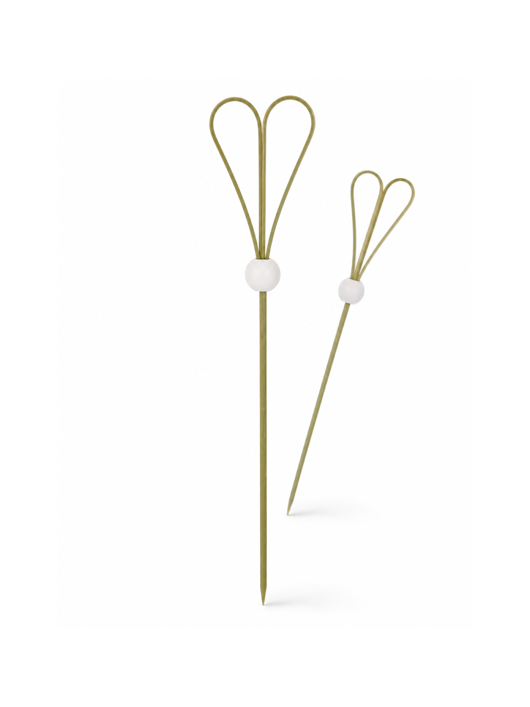 White Heart-Loop Bamboo Picks, 100 Count — Product detail (3 of 8)