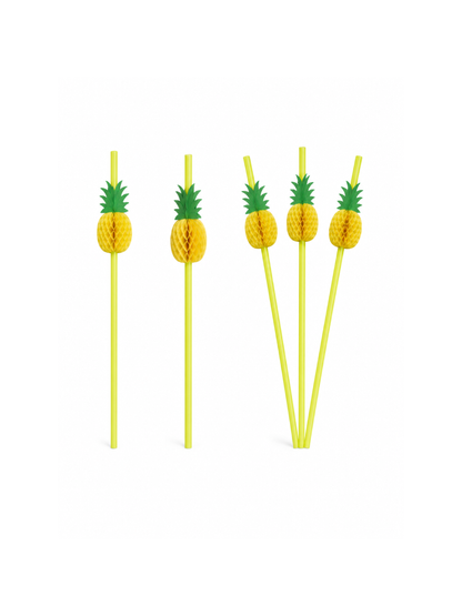 Pineapple Decorative Drinking Straws, 100 Count — Multiple views (5 of 8)