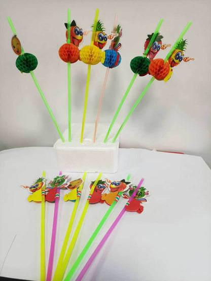 Clown Decorative Drinking Straws, 100 Count detail 1
