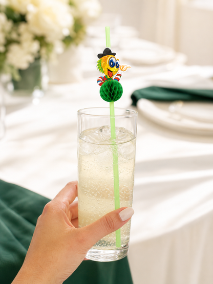 Clown Decorative Drinking Straws, 100 Count — In-use scale (4 of 8)