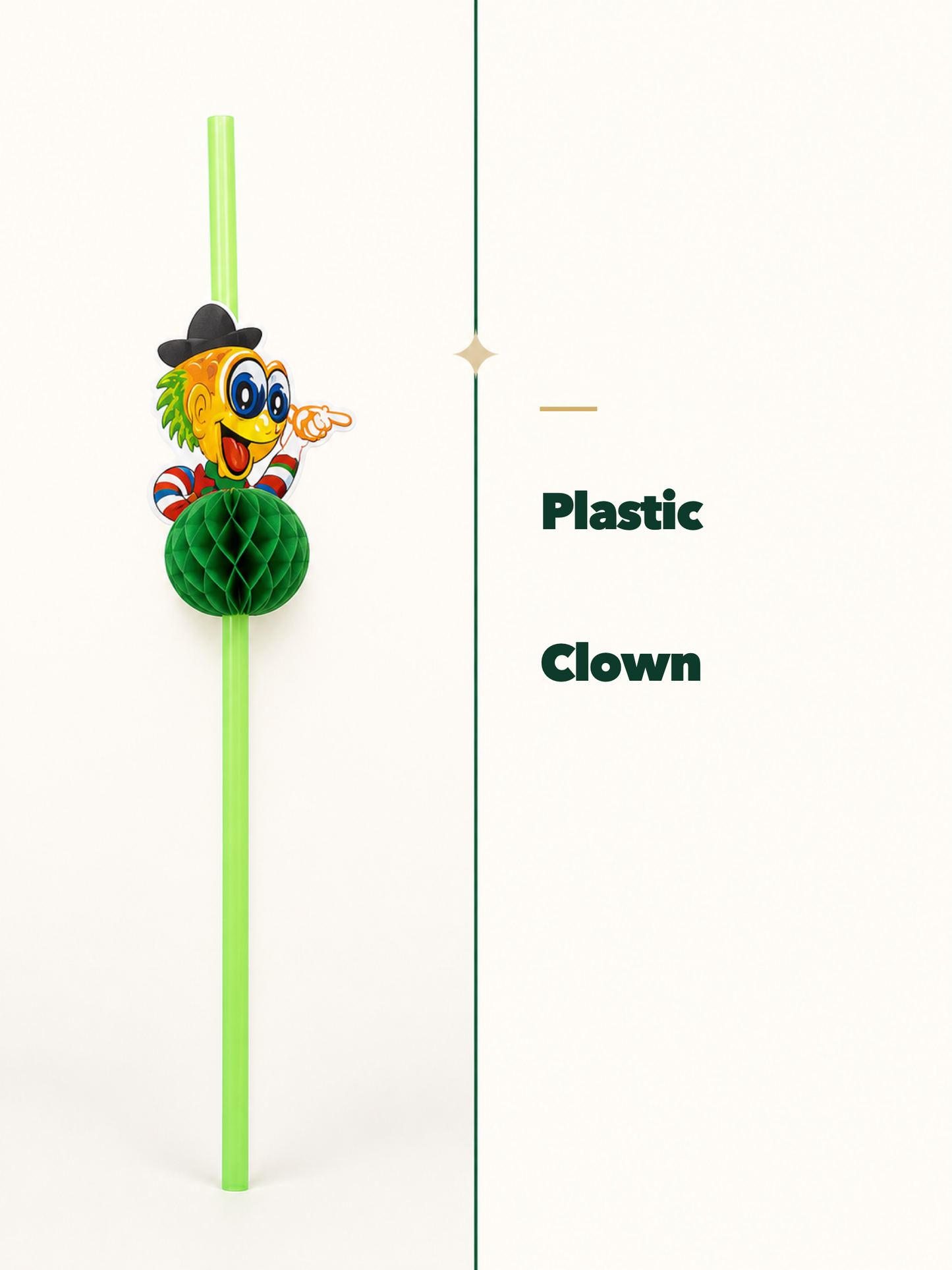 Clown Decorative Drinking Straws, 100 Count — Material and pattern information (6 of 8)