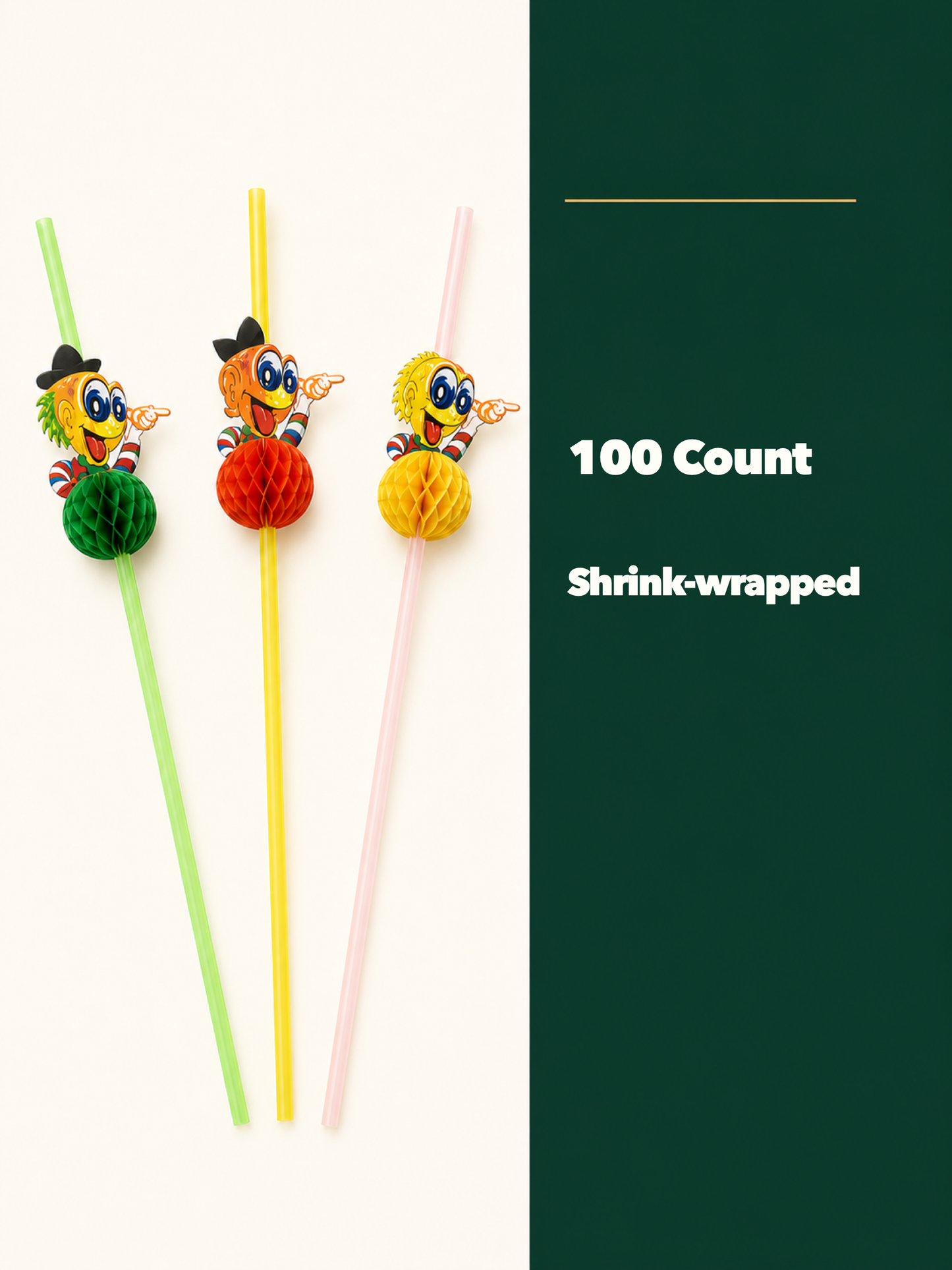 Clown Decorative Drinking Straws, 100 Count — Pack facts (8 of 8)