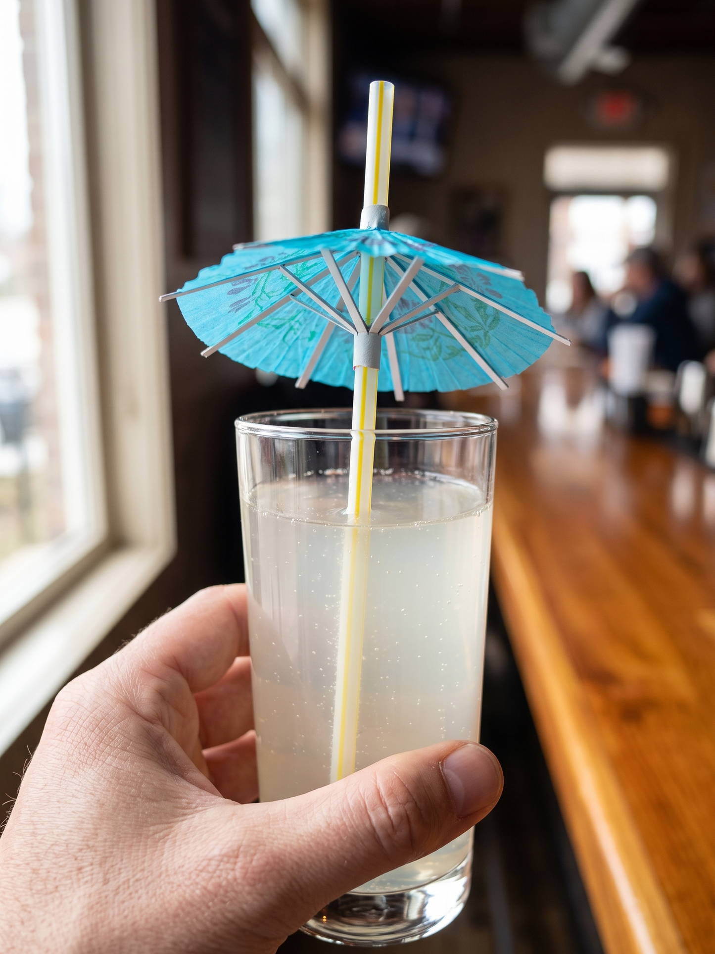 Cocktail Umbrella Drinking Straws, 100 Count — In-use scale (4 of 8)