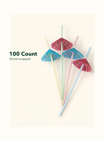 Cocktail Umbrella Drinking Straws, 100 Count — Pack facts (8 of 8)