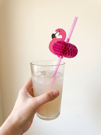Flamingo Decorative Drinking Straws, 100 Count — In-use scale (4 of 8)