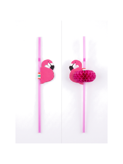 Flamingo Decorative Drinking Straws, 100 Count — Multiple views (5 of 8)