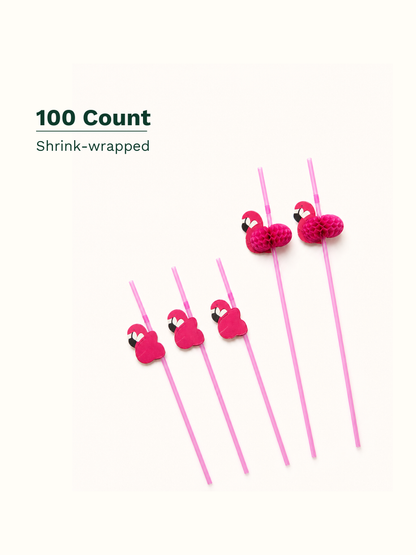 Flamingo Decorative Drinking Straws, 100 Count — Pack facts (8 of 8)
