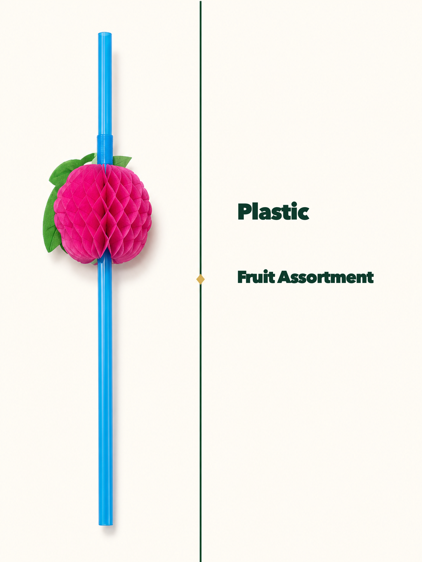 Assorted Fruit Decorative Drinking Straws, 100 Count — Material and pattern information (6 of 8)