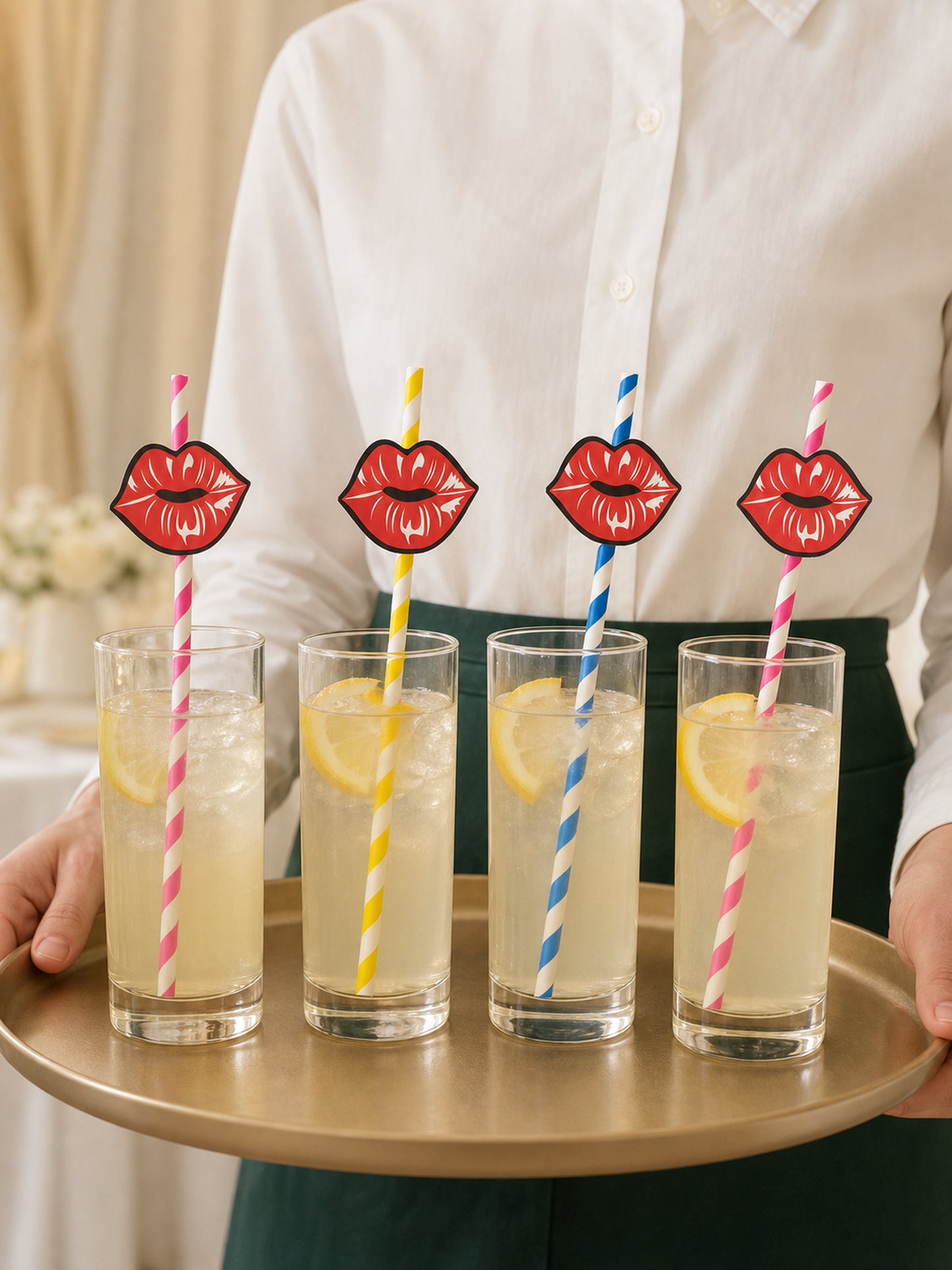 Lips Decorative Drinking Straws, 100 Count — B2B service scene (7 of 8)