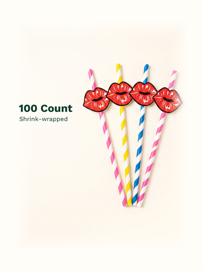 Lips Decorative Drinking Straws, 100 Count — Pack facts (8 of 8)