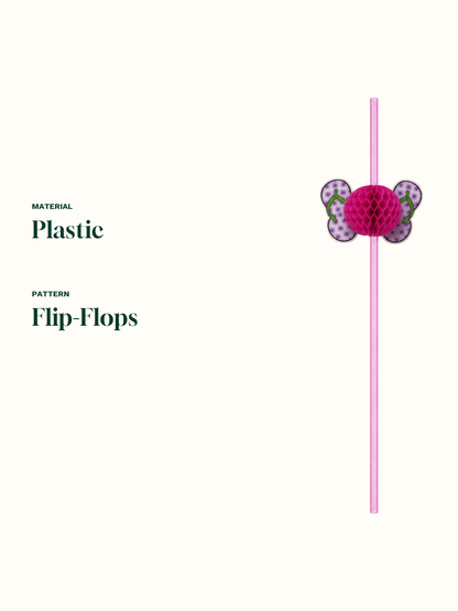 Flip-Flops Decorative Drinking Straws, 100 Count — Material and pattern information (6 of 8)