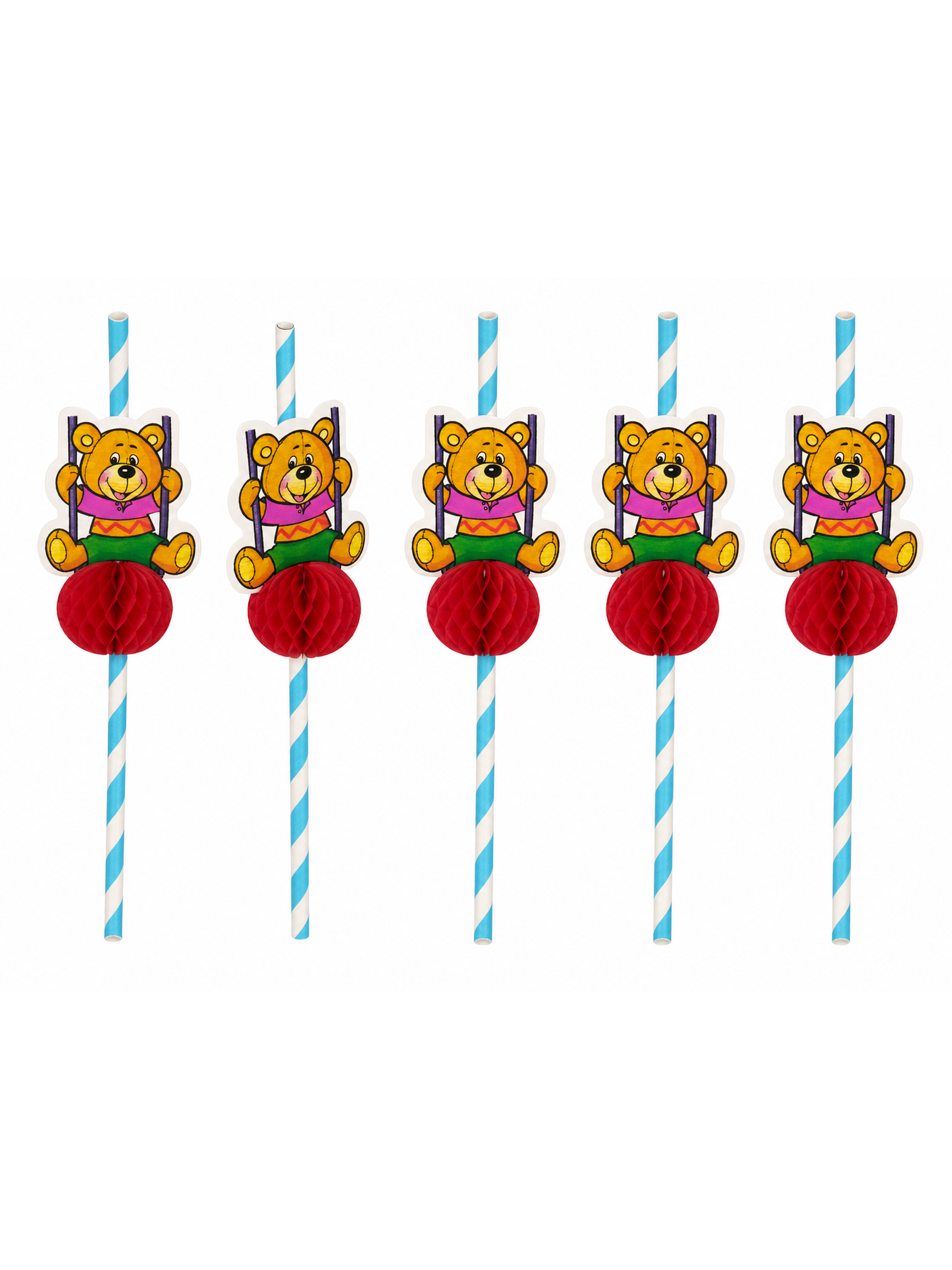 Bear Decorative Drinking Straws, 100 Count — Multiple views (5 of 8)