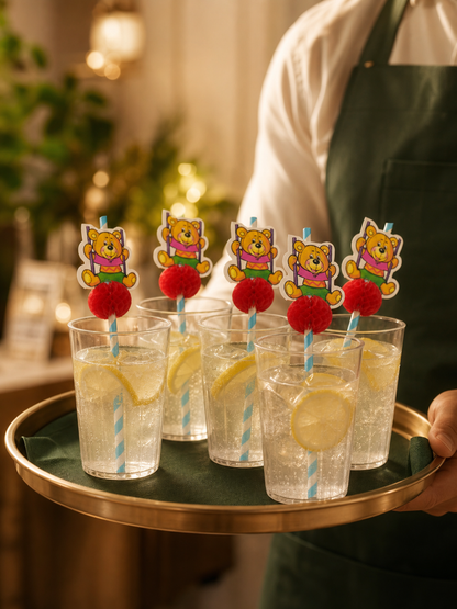 Bear Decorative Drinking Straws, 100 Count — B2B service scene (7 of 8)