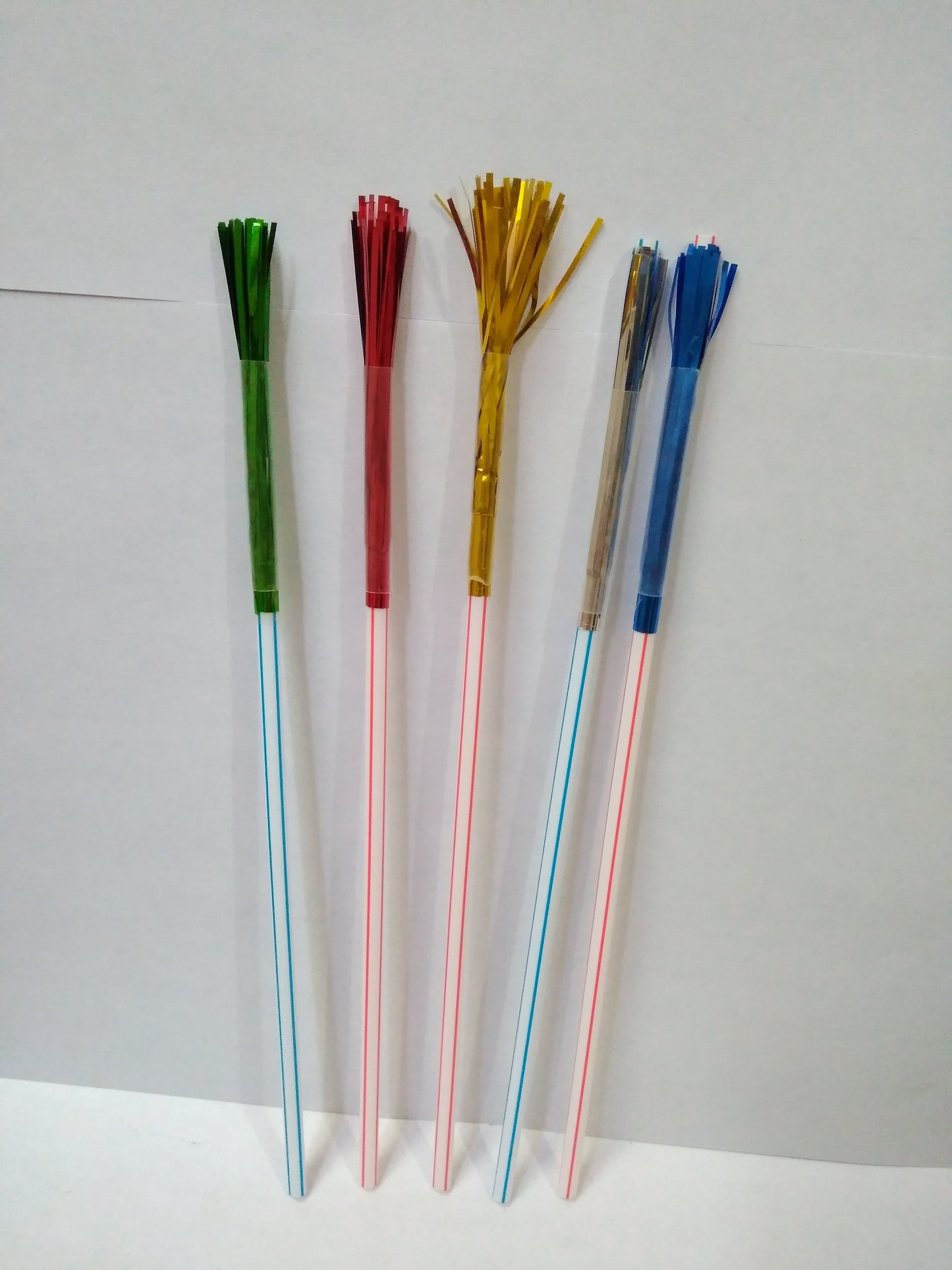 Long Frill Drinking Straws, 100 Count
