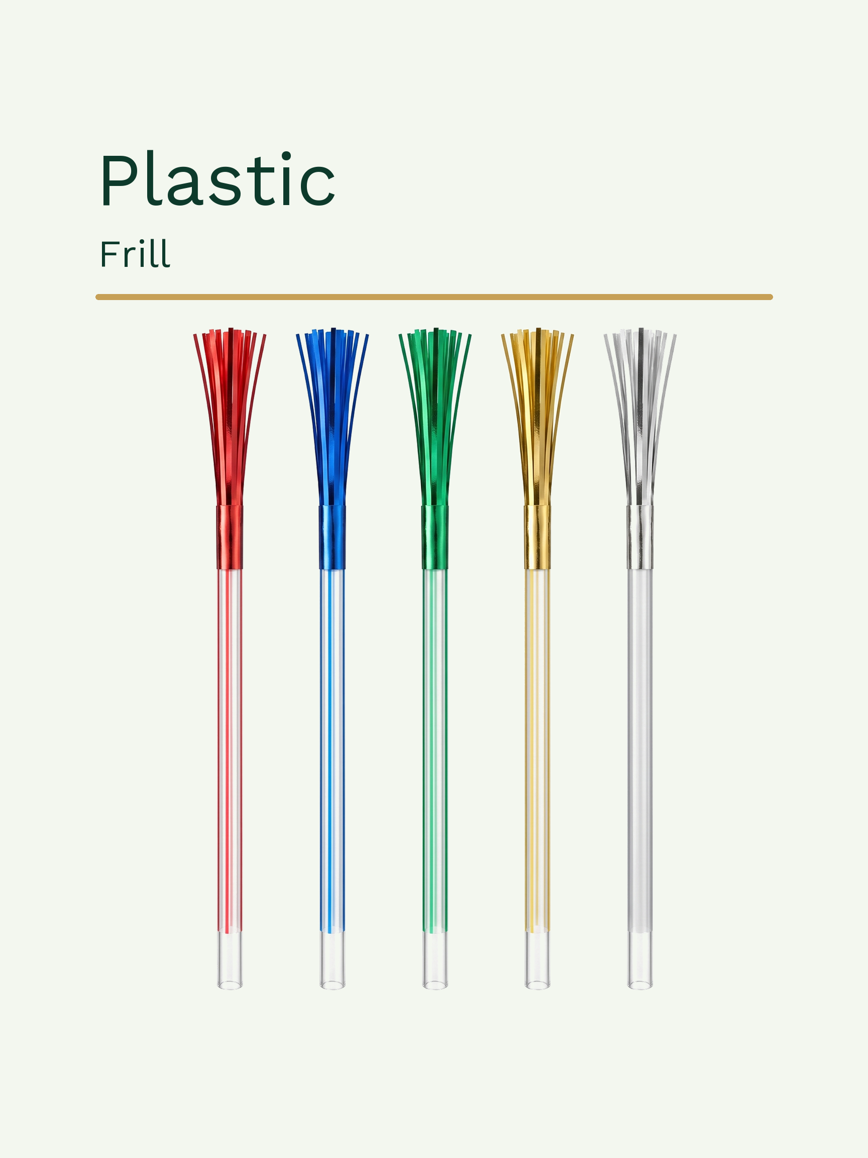 Short Frill Drinking Straws, 100 Count — Material and pattern information (6 of 8)