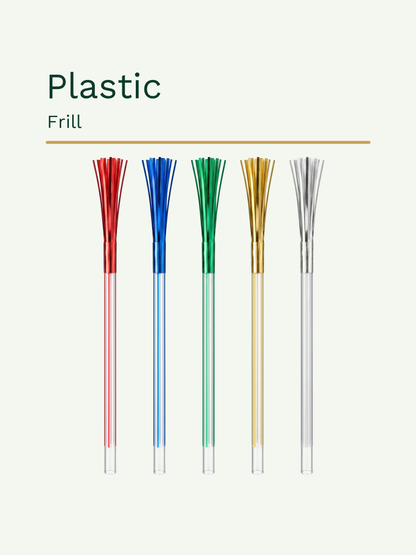 Short Frill Drinking Straws, 100 Count — Material and pattern information (6 of 8)